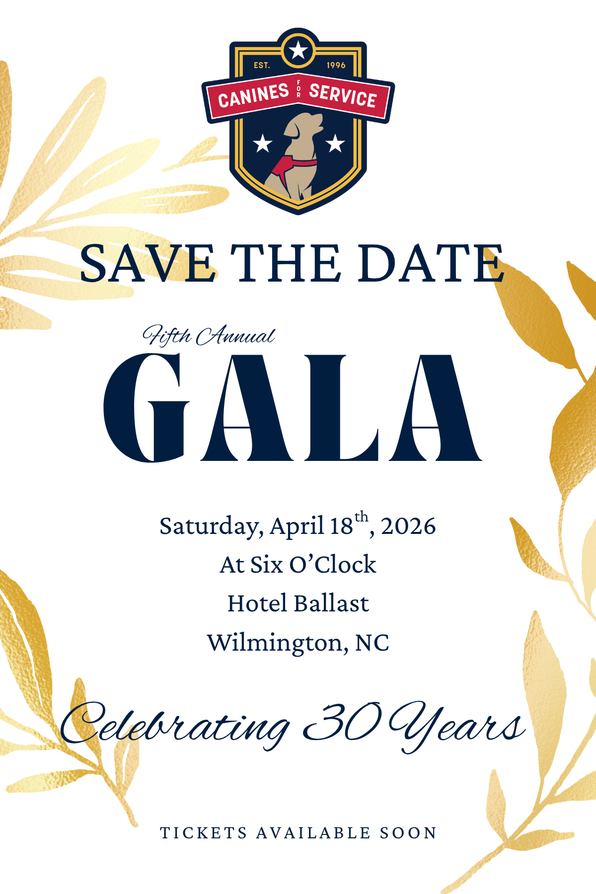 2026 Gala Save the Date